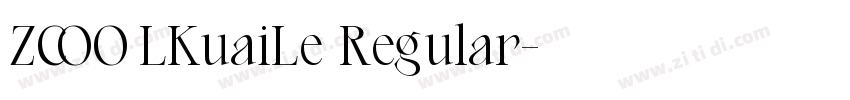 ZCOOLKuaiLe Regular字体转换